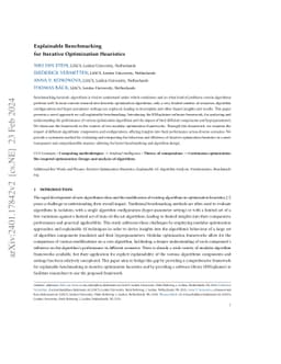 Explainable Benchmarking for Iterative Optimization Heuristics
