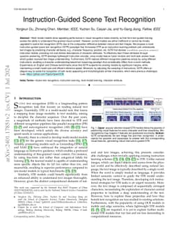 Instruction-Guided Scene Text Recognition