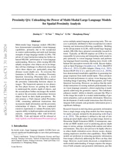 Proximity QA: Unleashing the Power of Multi-Modal Large Language Models
  for Spatial Proximity Analysis