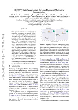 LOCOST: State-Space Models for Long Document Abstractive Summarization