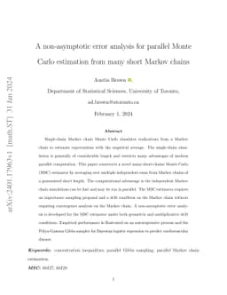 A non-asymptotic error analysis for parallel Monte Carlo estimation from
  many short Markov chains