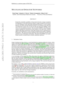 Multilinear Operator Networks