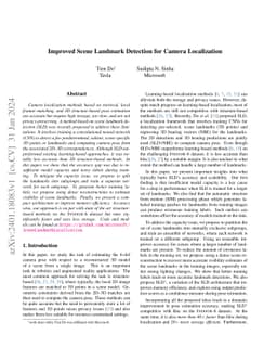 Improved Scene Landmark Detection for Camera Localization