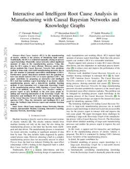 Interactive and Intelligent Root Cause Analysis in Manufacturing with
  Causal Bayesian Networks and Knowledge Graphs