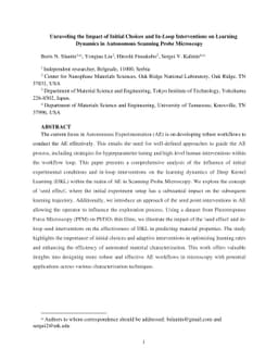 Unraveling the Impact of Initial Choices and In-Loop Interventions on
  Learning Dynamics in Autonomous Scanning Probe Microscopy