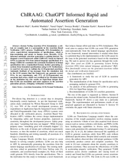 ChIRAAG: ChatGPT Informed Rapid and Automated Assertion Generation