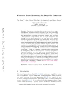 Common Sense Reasoning for Deepfake Detection