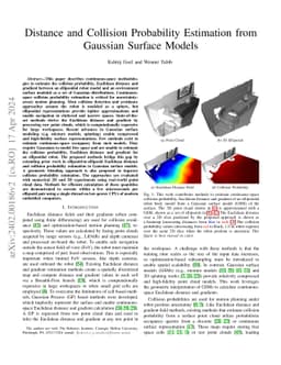 Distance and Collision Probability Estimation from Gaussian Surface
  Models
