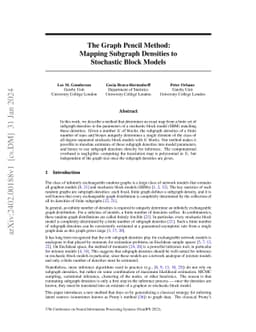 The Graph Pencil Method: Mapping Subgraph Densities to Stochastic Block
  Models