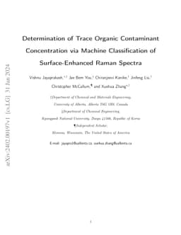 Determination of Trace Organic Contaminant Concentration via Machine
  Classification of Surface-Enhanced Raman Spectra