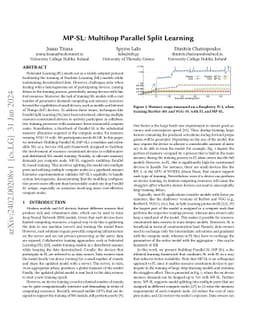 MP-SL: Multihop Parallel Split Learning