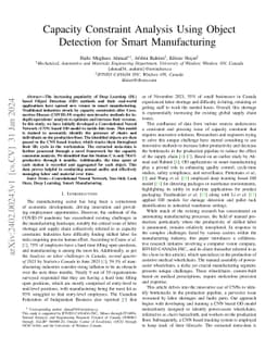 Capacity Constraint Analysis Using Object Detection for Smart
  Manufacturing