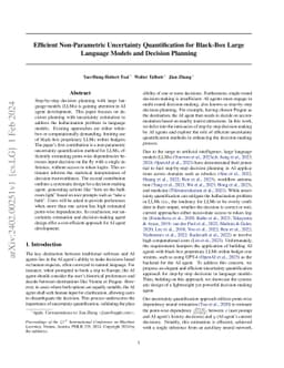 Efficient Non-Parametric Uncertainty Quantification for Black-Box Large
  Language Models and Decision Planning
