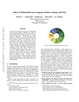 Safety of Multimodal Large Language Models on Images and Texts