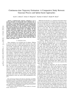 Continuous-time Trajectory Estimation: A Comparative Study Between
  Gaussian Process and Spline-based Approaches