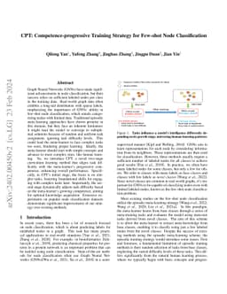 CPT: Competence-progressive Training Strategy for Few-shot Node Classification