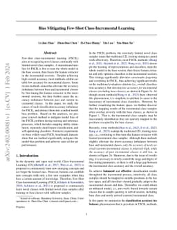 Bias Mitigating Few-Shot Class-Incremental Learning