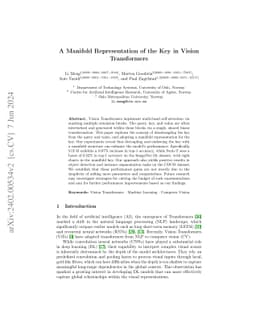 A Manifold Representation of the Key in Vision Transformers