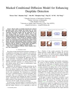 Masked Conditional Diffusion Model for Enhancing Deepfake Detection