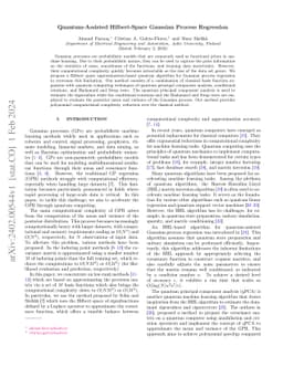 Quantum-Assisted Hilbert-Space Gaussian Process Regression