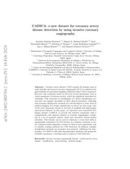 CADICA: a new dataset for coronary artery disease detection by using
  invasive coronary angiography
