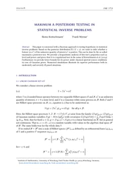 Maximum a posteriori testing in statistical inverse problems
