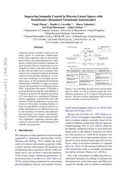 Improving Semantic Control in Discrete Latent Spaces with Transformer
  Quantized Variational Autoencoders