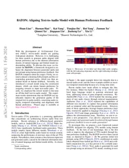 BATON: Aligning Text-to-Audio Model with Human Preference Feedback