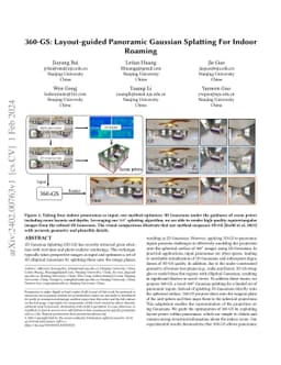 360-GS: Layout-guided Panoramic Gaussian Splatting For Indoor Roaming