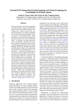 Formal-LLM: Integrating Formal Language and Natural Language for
  Controllable LLM-based Agents