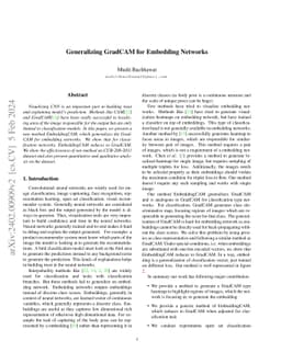 Generalizing GradCAM for Embedding Networks