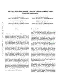 MUSTAN: Multi-scale Temporal Context as Attention for Robust Video
  Foreground Segmentation