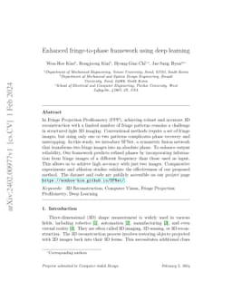 Enhanced fringe-to-phase framework using deep learning