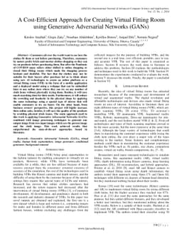 A Cost-Efficient Approach for Creating Virtual Fitting Room using
  Generative Adversarial Networks (GANs)