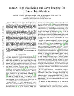 mmID: High-Resolution mmWave Imaging for Human Identification