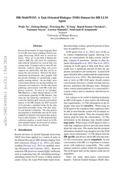 HR-MultiWOZ: A Task Oriented Dialogue (TOD) Dataset for HR LLM Agent