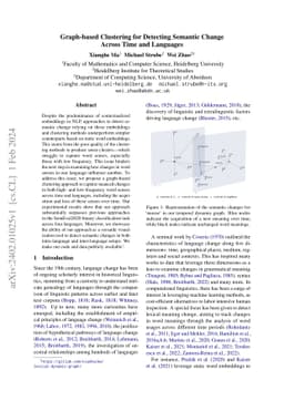 Graph-based Clustering for Detecting Semantic Change Across Time and
  Languages