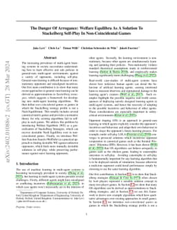 The Danger Of Arrogance: Welfare Equilibra As A Solution To Stackelberg
  Self-Play In Non-Coincidental Games