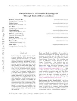 Interpretation of Intracardiac Electrograms Through Textual
  Representations