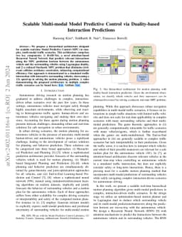 Scalable Multi-modal Model Predictive Control via Duality-based Interaction Predictions