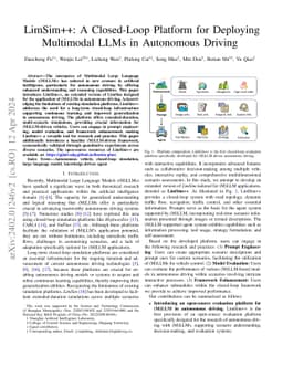 LimSim++: A Closed-Loop Platform for Deploying Multimodal LLMs in
  Autonomous Driving