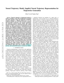 Neural Trajectory Model: Implicit Neural Trajectory Representation for
  Trajectories Generation