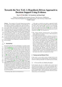 Towards the New XAI: A Hypothesis-Driven Approach to Decision Support
  Using Evidence