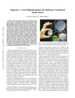 MagicTac: A Novel High-Resolution 3D Multi-layer Grid-Based Tactile
  Sensor