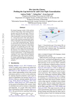Dive into the Chasm: Probing the Gap between In- and Cross-Topic
  Generalization