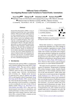 Different Tastes of Entities: Investigating Human Label Variation in
  Named Entity Annotations