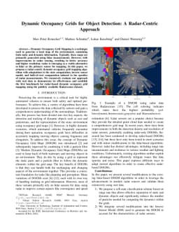 Dynamic Occupancy Grids for Object Detection: A Radar-Centric Approach