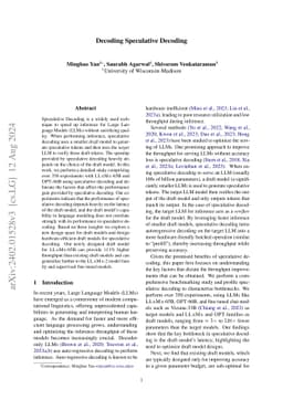 Decoding Speculative Decoding
