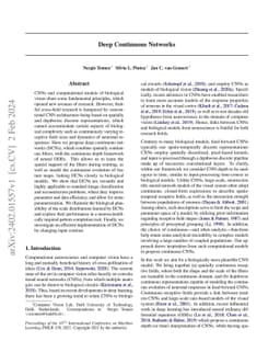 Deep Continuous Networks