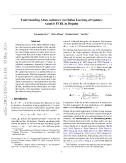 Understanding Adam Optimizer via Online Learning of Updates: Adam is
  FTRL in Disguise